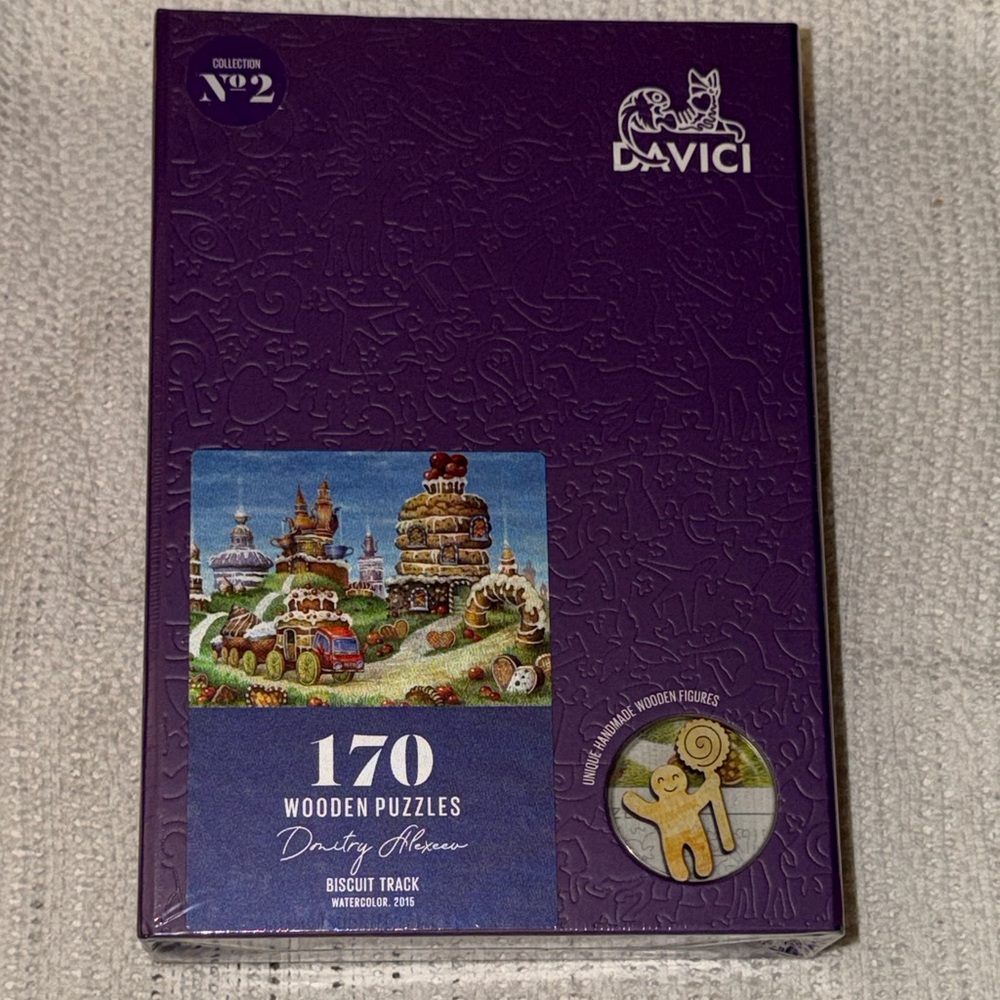 DaVinci Wooden Puzzle Wood Biscuit Track 170 Piece Jigsaw DaVici NEW Sealed